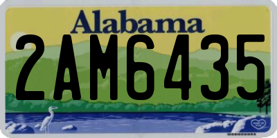 AL license plate 2AM6435