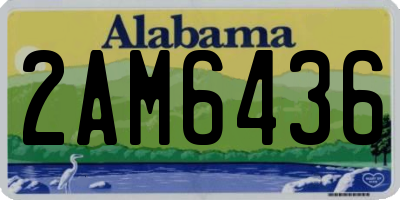 AL license plate 2AM6436