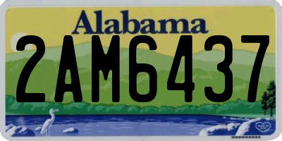 AL license plate 2AM6437