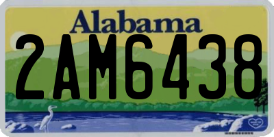 AL license plate 2AM6438