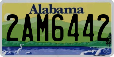 AL license plate 2AM6442
