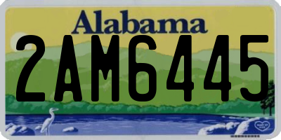 AL license plate 2AM6445