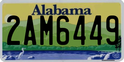 AL license plate 2AM6449