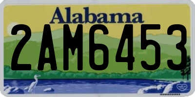 AL license plate 2AM6453