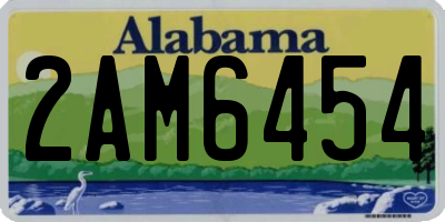 AL license plate 2AM6454