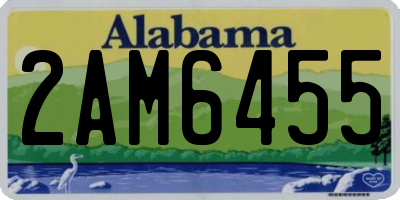 AL license plate 2AM6455