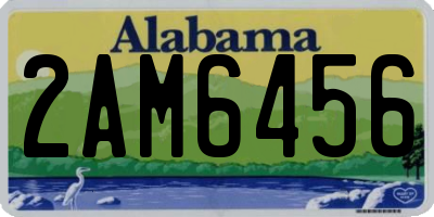 AL license plate 2AM6456