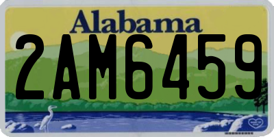 AL license plate 2AM6459