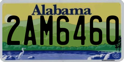 AL license plate 2AM6460
