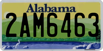 AL license plate 2AM6463