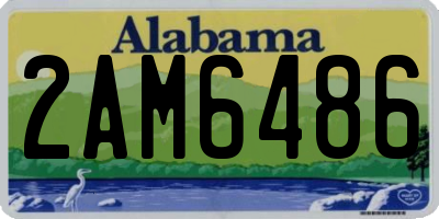 AL license plate 2AM6486