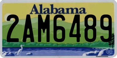 AL license plate 2AM6489