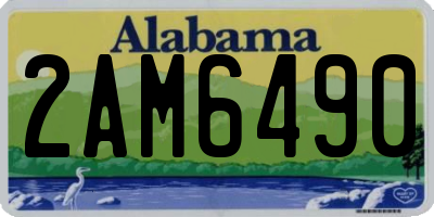 AL license plate 2AM6490