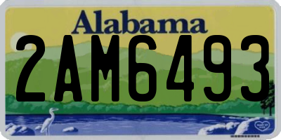 AL license plate 2AM6493