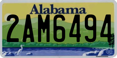 AL license plate 2AM6494