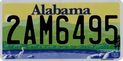 AL license plate 2AM6495