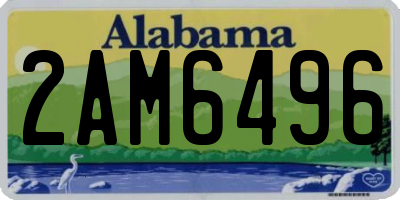 AL license plate 2AM6496
