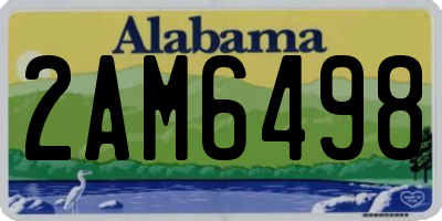 AL license plate 2AM6498