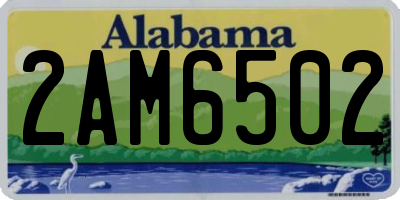 AL license plate 2AM6502