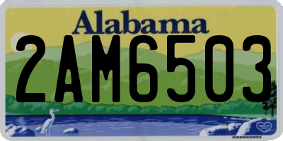 AL license plate 2AM6503