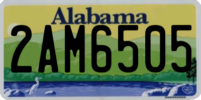 AL license plate 2AM6505