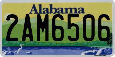 AL license plate 2AM6506