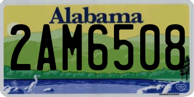 AL license plate 2AM6508