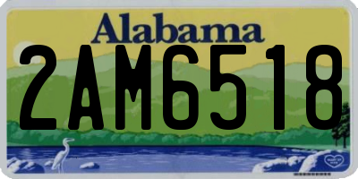 AL license plate 2AM6518