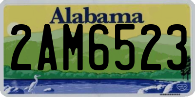 AL license plate 2AM6523