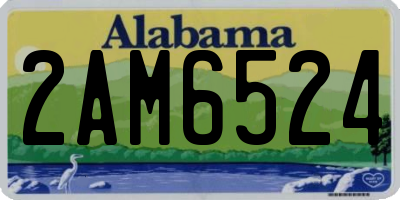 AL license plate 2AM6524