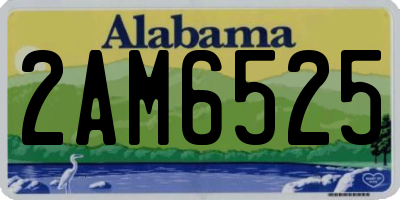 AL license plate 2AM6525