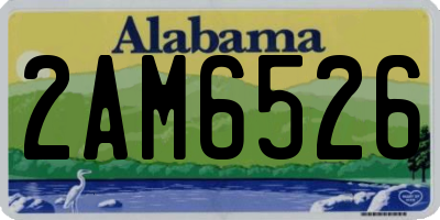 AL license plate 2AM6526