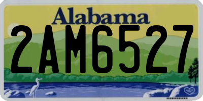 AL license plate 2AM6527