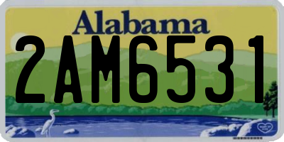 AL license plate 2AM6531
