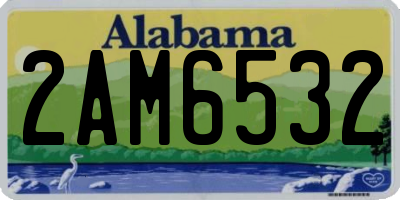 AL license plate 2AM6532