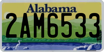 AL license plate 2AM6533