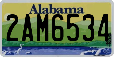 AL license plate 2AM6534
