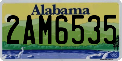 AL license plate 2AM6535