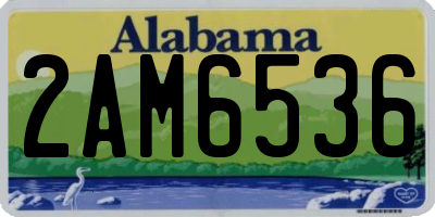 AL license plate 2AM6536