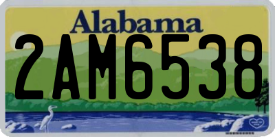 AL license plate 2AM6538