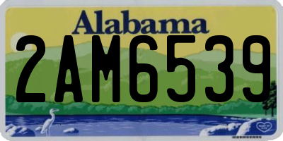 AL license plate 2AM6539