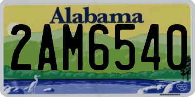 AL license plate 2AM6540
