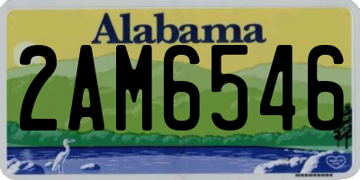 AL license plate 2AM6546