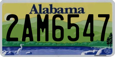 AL license plate 2AM6547