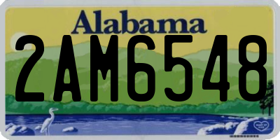 AL license plate 2AM6548