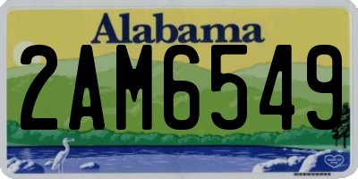 AL license plate 2AM6549