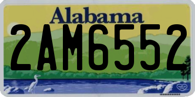AL license plate 2AM6552