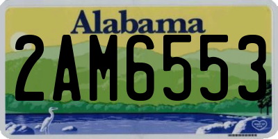 AL license plate 2AM6553
