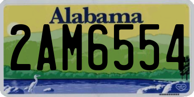 AL license plate 2AM6554