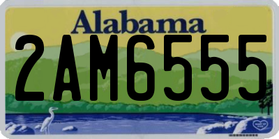 AL license plate 2AM6555